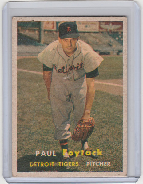 1957 Topps #77 Paul Foytack Detroit Tigers EXMT