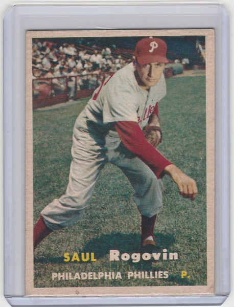 1957 Topps #129 Saul Rogovin Philadelphia Phillies EXMT