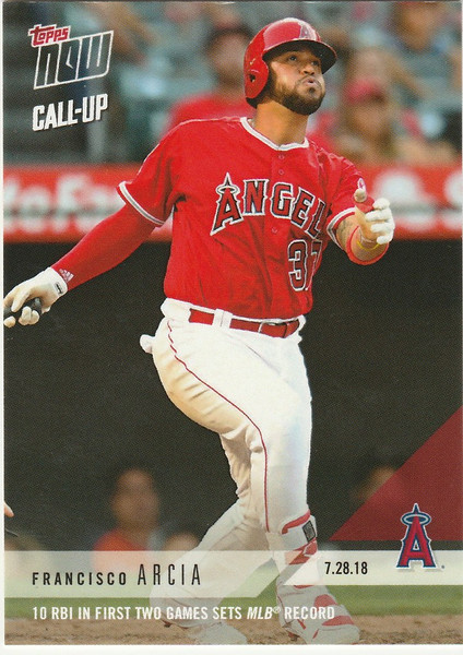 2018 TOPPS NOW #519 10 RBI IN FIRST TWO GAMES SETS MLB RECORD - FRANCISCO ARCIA