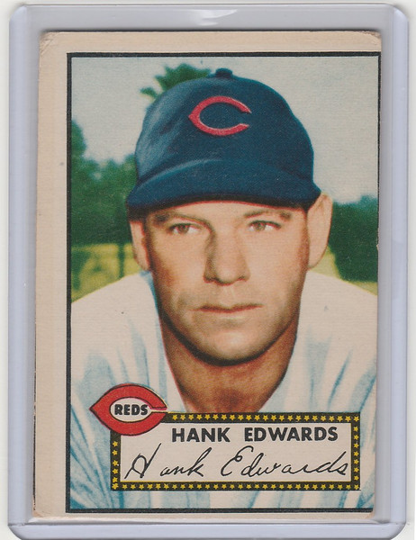 1952 Topps #176 Hank Edwards Cincinnati Reds EX