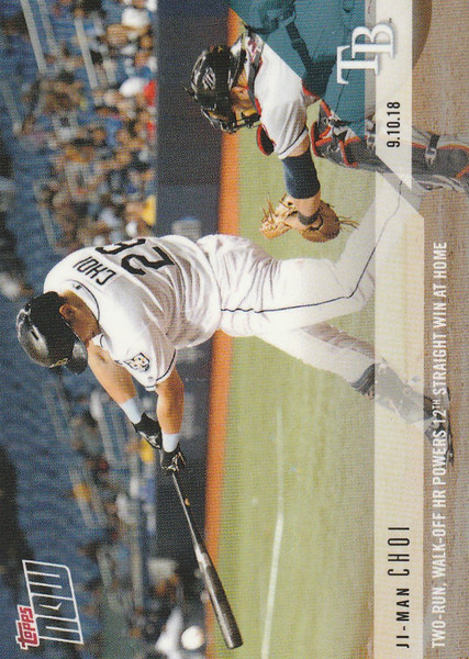 2018 TOPPS NOW #714 TWO-RUN WALK-OFF HR, 12TH STRAIGHT WIN AT HOME - JI-MAN CHOI