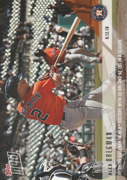 2018 TOPPS NOW #720 1ST 3B IN MLB HISTORY WITH 30 HR AND 50 2B ALEX BREGMAN