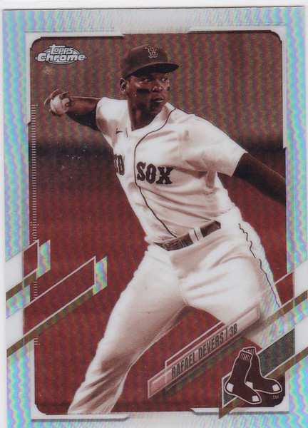 2021 Topps Chrome #94 Rafael Devers Sepia Card Boston Red Sox