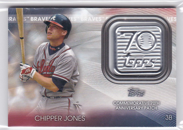 2021 Topps #70LP-CJ Chipper Jones Logo Patch Atlanta Braves