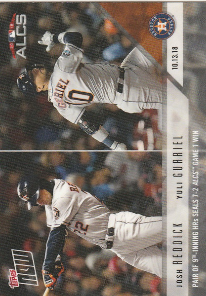 2018 TOPPS NOW #884 JOSH REDDICK / YULI GURRIEL HOUSTON ASTROS