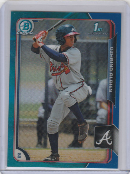 2015 Bowman Chrome Blue #BCP71 Ozhaino Albies Atlanta Braves 43/150