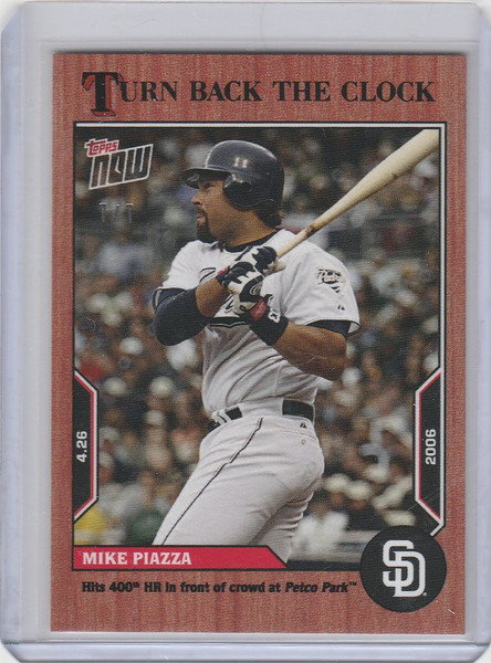 2022 TOPPS TURN BACK THE CLOCK CHERRY PARALLEL #27 MIKE PIAZZA PADRES 7/7