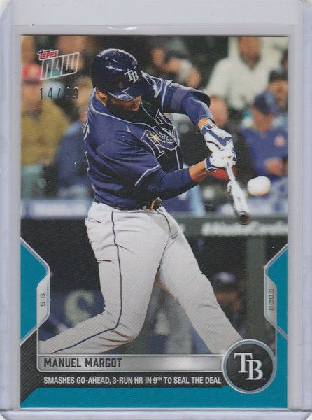 2022 TOPPS NOW PARALLEL #133 MANUEL MARGOT TAMPA BAY RAYS 14/49