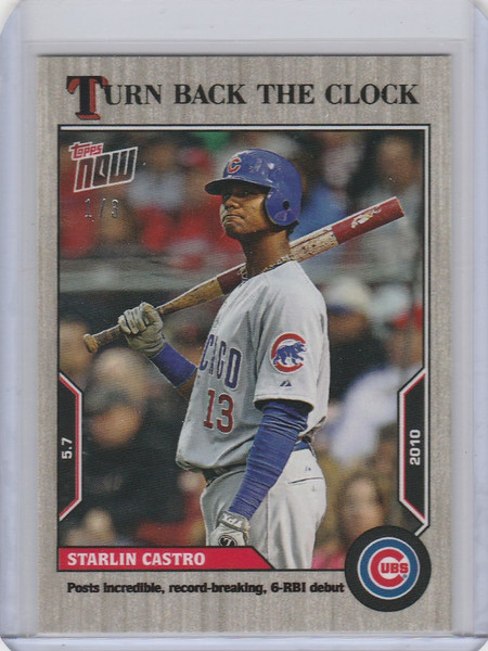 2022 TOPPS TURN BACK THE CLOCK ASH PARALLEL #38 STARLIN CASTRO CHICAGO CUBS 1/3