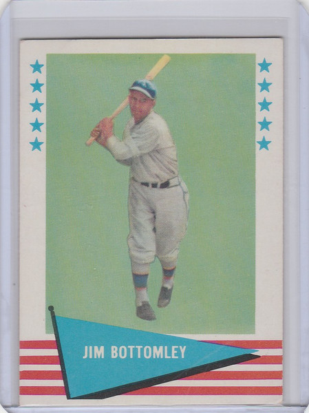 1961 Fleer Baseball Greats #9 JIM BOTTOMLEY ST LOUIS CARDINALS EXMT