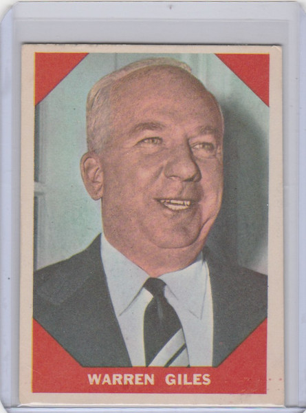 1960 Fleer Baseball Greats #73 WARREN GILES PRESIDENT EXMT