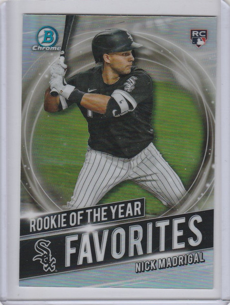 2021 Bowman Chrome ROY Favorite #RRY-NM Nick Madrigal Chicago White Sox
