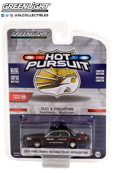 Greenlight 1:64 Hot Pursuit Series 39 2001 Ford Crown Victoria Police Dearborn