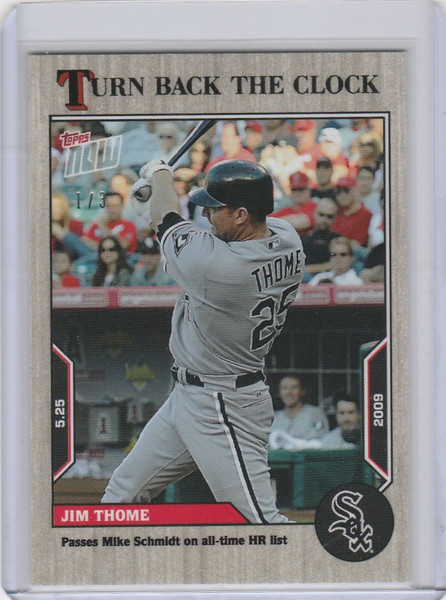 2022 TOPPS TURN BACK THE CLOCK ASH PARALLEL #56 JIM THOME CHICAGO WHITE SOX 1/3