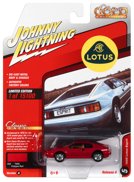Johnny Lightning JLCG027 Classic Gold VER A 1989 Lotus Esprit Red