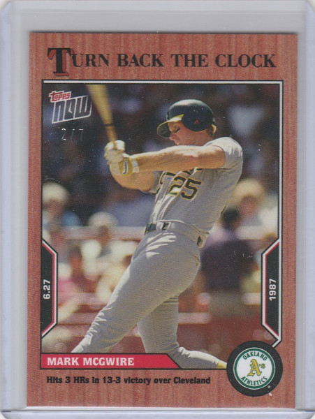 2022 TOPPS TURN BACK THE CLOCK CHERRY PARALLEL #89 MARK MCGWIRE ATHLETICS 2/7