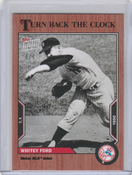 2022 TOPPS TURN BACK THE CLOCK CHERRY PARALLEL #93 WHITEY FORD YANKEES 4/7