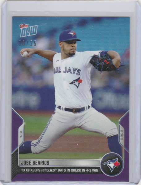 2022 TOPPS NOW PARALLEL #517 JOSE BERRIOS TORONTO BLUE JAYS 3/25