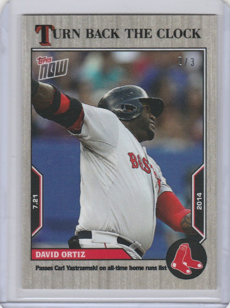 2022 TOPPS TURN BACK THE CLOCK ASH PARALLEL #113 DAVID ORTIZ RED SOX 2/3