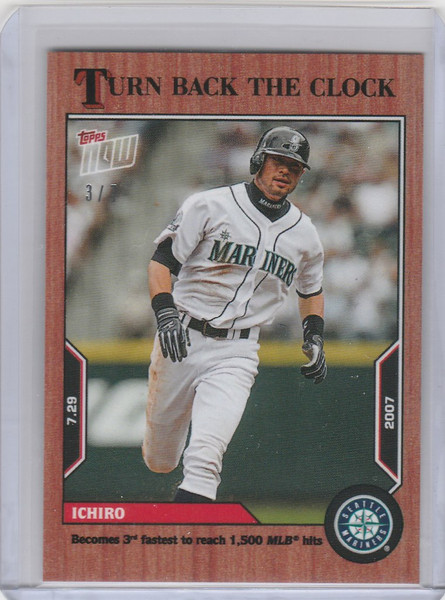 2022 TOPPS TURN BACK THE CLOCK CHERRY PARALLEL #121 ICHIRO MARINERS 3/7 2022 TOPPS TURN BACK THE CLOCK CHERRY PARALLEL #121 ICHIRO MARINERS 3/7