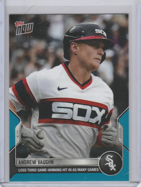 2022 TOPPS NOW PARALLEL #710 ANDREW VAUGHN CHICAGO WHITE SOX 34/49