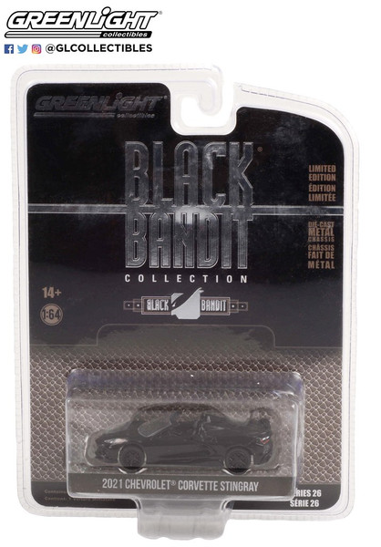 Greenlight 1:64 Black Bandit Series 26 2021 Chevrolet Corvette Stingray