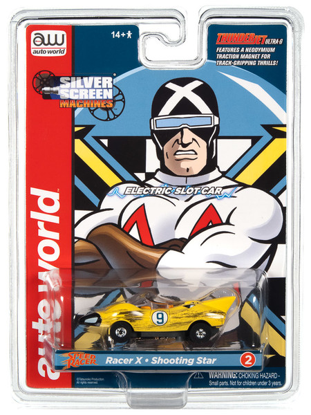 AUTO WORLD SILVER SCREEN MACHINES SC381 R1 Slot Car Racer X Shooting Star