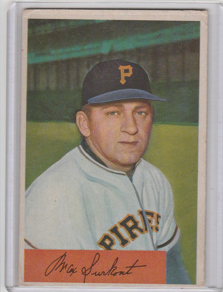 1954 Bowman #75 Max Surkont Pittsburgh Pirates