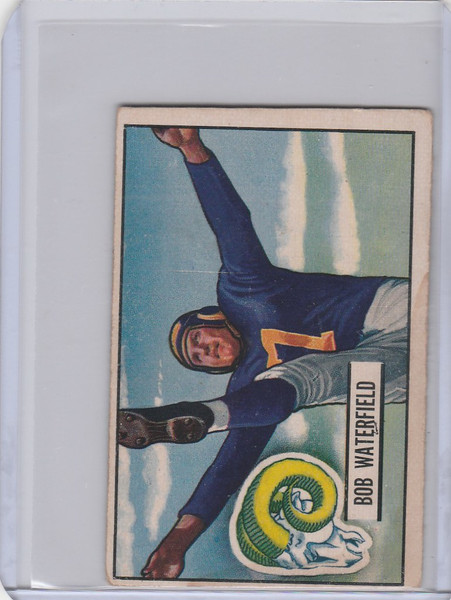 1951 Bowman Football #40 Bob Waterfield Los Angeles Rams