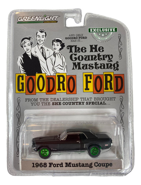 Greenlight 1:64 The He Country Mustang 1968 Ford Mustang Hobby Exclusive CHASE