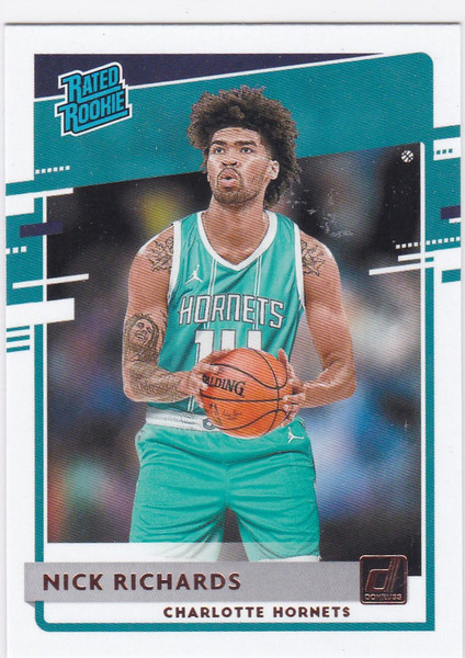 2020-21 Donruss Rated Rookie #222 Nick Richards RC Rookie Charlotte Hornets