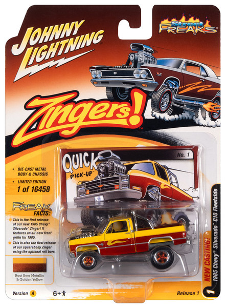 Johnny Lightning 1:64 Street Freaks Ver A 1985 Chevy Silverado C10 Fleetside