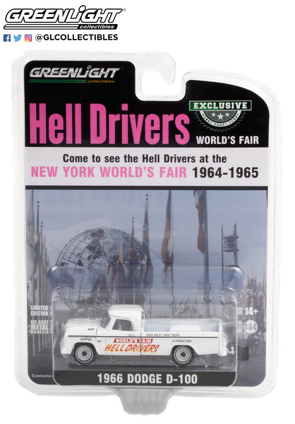 Greenlight 1:64 Hell Drivers 1966 Dodge D-100 Hobby Exclusive