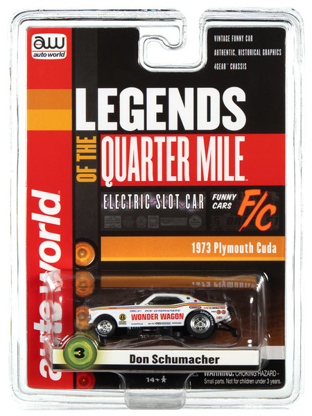 AW Legends SC369 R26 Slot Car 1973 Plymouth Cuda Don Schumacher