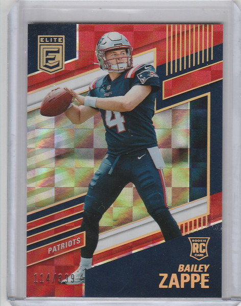 2022 Donruss Elite #107 Bailey Zappe 114/399 New England Patriots