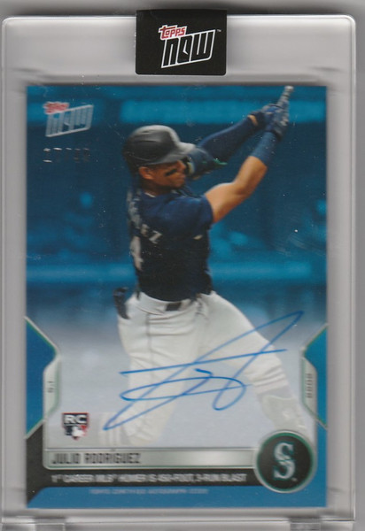 2022 Topps Now Auto #1128B Julio Rodriguez Seattle Mariners 17/49