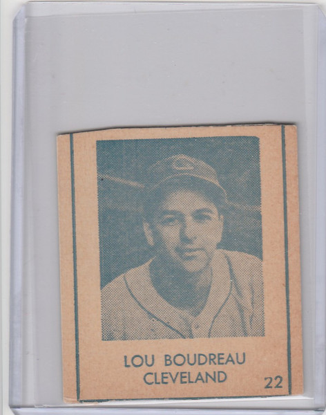 1948 R346 Blue Tint #22 Lou Boudreau Cleveland Indians