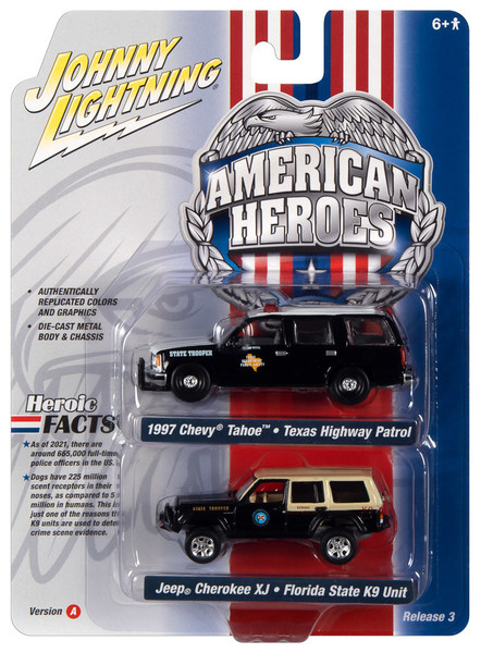 Johnny Lightning 1:64 1997 Chevy Tahoe NY and Jeep Cherokee 2 Car Set Series A