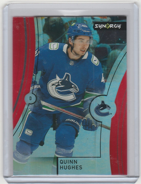 2021-22 Upper Deck Synergy Red Parallel #58 Quinn Hughes Canucks