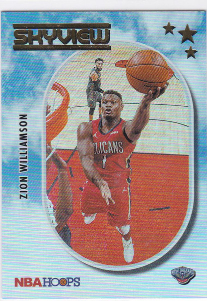 2021-22 Hoops #25 Zion Williamson Gold Skyview New Orleans Pelicans