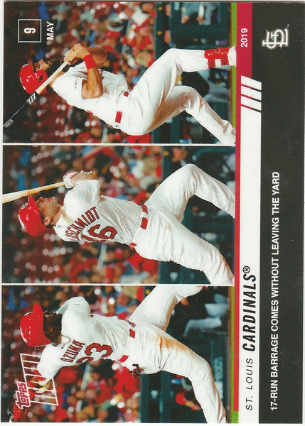 2019 TOPPS NOW #207 17 RUNS COMES WITHOUT LEAVING THE YARD CARDINALS