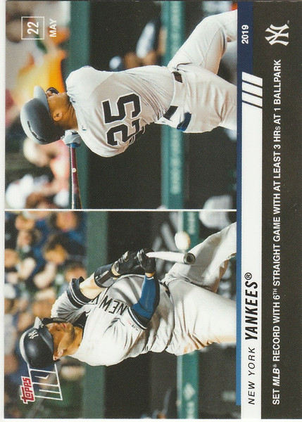 2019 TOPPS NOW #264 NEW YORK YANKEES SET MLB RECORD 6 GAMES 3 HRS