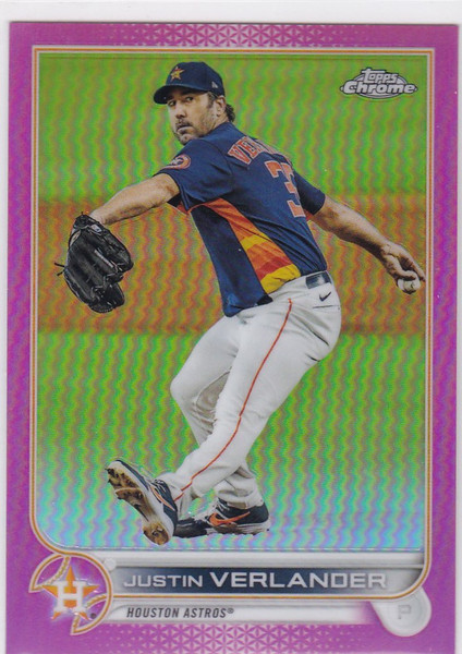 2022 Topps Chrome #87 Justin Verlander Pink Houston Astros