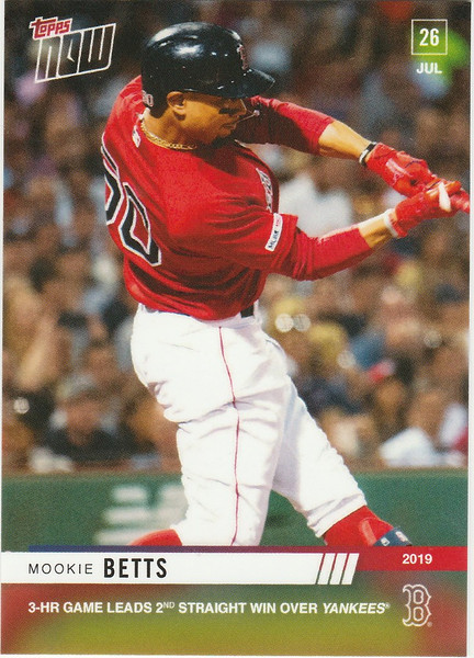 2019 TOPPS NOW #577 MOOKIE BETTS 3 HR GAME BOSTON RED SOX