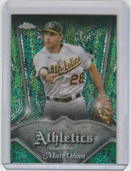 2022 Topps Chrome Pinstriped #P-17 Matt Olson Oakland Athletics