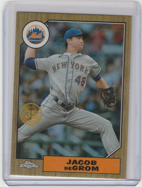 2022 Topps Chrome 1987 #87BC-7 Jacob deGrom - New York Mets