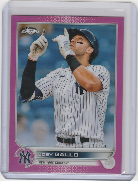 2022 Topps Chrome Pink #178 Joey Gallo - New York Yankees