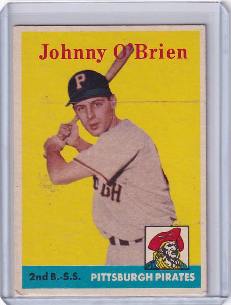 1958 Topps Baseball #426 Johnny O'Brien - Pittsburgh Pirates