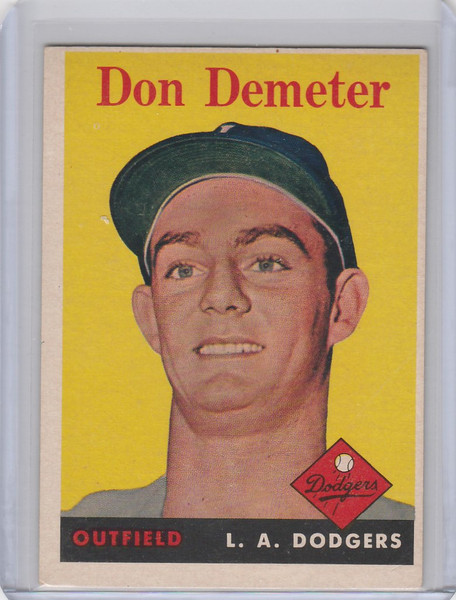 1958 Topps Baseball #244 Don Demeter  - Los Angeles Dodgers RC