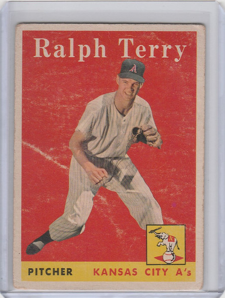 1958 Topps Baseball #169 Ralph Terry  - Kansas City Athletics